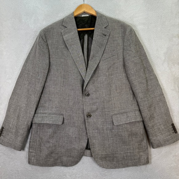 Joseph Abboud Heritage Blazer Mens 44R Wool Linen GUABELLO Sport Coat Jacket EUC - Picture 2 of 12